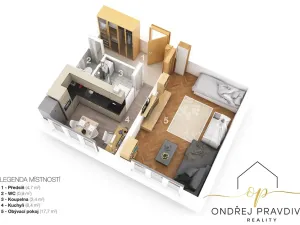 Prodej bytu 1+1, Beroun, Švermova, 34 m2