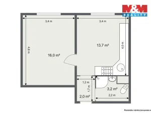 Prodej bytu 1+1, Nebanice, 35 m2