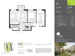 Prodej bytu 3+kk, Ostrava, Hasičská, 72 m2