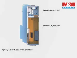 Prodej bytu 1+kk, Strakonice - Strakonice II, Na Ohradě, 25 m2