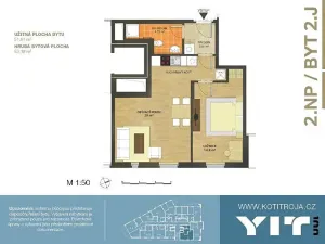 Prodej bytu 2+kk, Praha - Troja, Mazurská, 51 m2