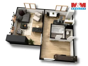 Prodej bytu 1+1, Vrdy, Sluneční, 35 m2