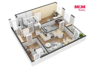 Prodej bytu 4+kk, Praha - Holešovice, Tovární, 70 m2