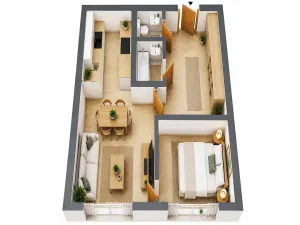 Prodej bytu 2+kk, Praha - Stodůlky, Klukovická, 44 m2