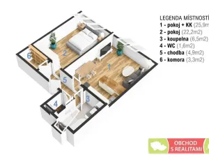 Pronájem bytu 2+kk, Heřmanův Městec, Masarykovo náměstí, 66 m2
