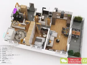 Prodej bytu 2+kk, Praha - Horní Počernice, Studnická, 73 m2