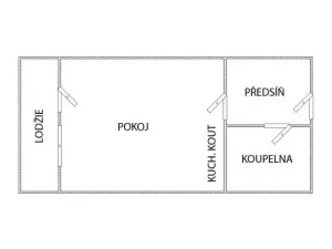 Pronájem bytu 1+kk, Karviná - Mizerov, Borovského, 23 m2