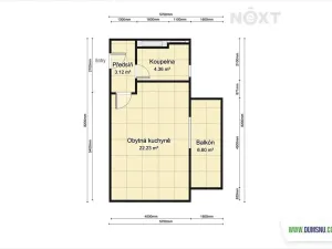 Pronájem bytu 1+kk, Zábřeh, Na Křtaltě, 30 m2