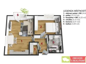 Pronájem bytu 2+kk, Kostelec nad Černými lesy, 50 m2