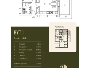 Prodej bytu 3+kk, Lenora, 47 m2
