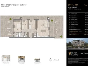 Prodej bytu 4+kk, Praha - Dolní Chabry, Dvorní, 118 m2