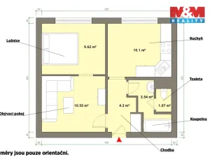 Pronájem bytu 1+1, Cheb, Šeříková, 40 m2