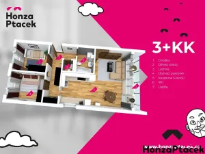 Prodej bytu 3+kk, Praha - Hostivař, Zápasnická, 69 m2