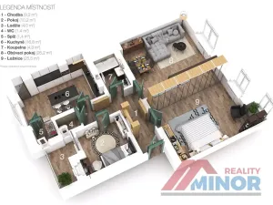 Prodej bytu 3+1, Slaný, Ouvalova, 98 m2