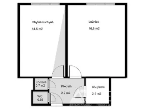 Prodej bytu 1+1, Praha - Libeň, Andrštova, 40 m2