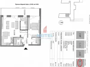 Prodej bytu 3+kk, Slavkov u Brna, Slovanská, 68 m2