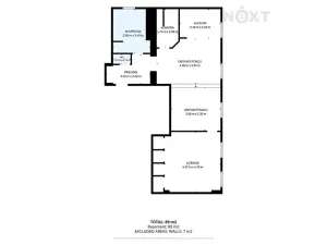 Pronájem bytu 2+kk, Vrchlabí, Krkonošská, 70 m2