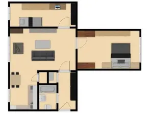 Pronájem bytu 3+kk, Chlumčany, Boženy Němcové, 72 m2