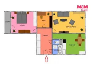 Prodej bytu 3+1, Kamenický Šenov, Pískovec I, 72 m2
