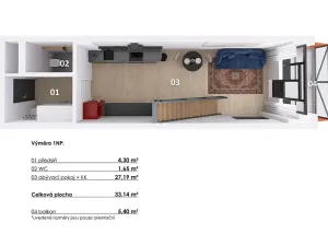 Prodej bytu 2+kk, Praha - Vysočany, Kolbenova, 53 m2