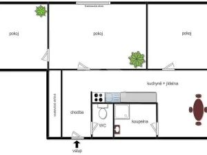 Pronájem bytu 3+1, České Budějovice - České Budějovice 2, Branišovská, 65 m2