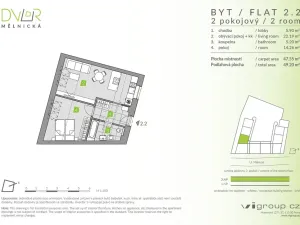 Prodej bytu 2+kk, Brandýs nad Labem-Stará Boleslav - Stará Boleslav, Mělnická, 48 m2