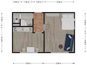 Pronájem bytu 1+1, Jihlava, Královský vršek, 33 m2