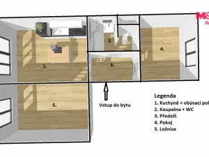 Pronájem bytu 3+kk, Příbram - Příbram VII, Politických vězňů, 53 m2
