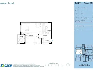 Prodej bytu 2+kk, Pardubice, Jozefa Gabčíka, 53 m2