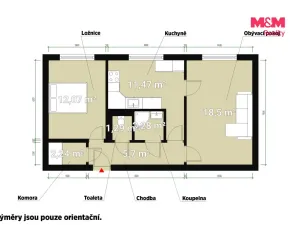 Pronájem bytu 2+1, Plasy, Stará cesta, 55 m2