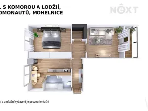 Prodej bytu 2+1, Mohelnice, nám. Kosmonautů, 56 m2