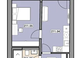Prodej bytu 2+kk, Praha - Zbraslav, Elišky Přemyslovny, 40 m2