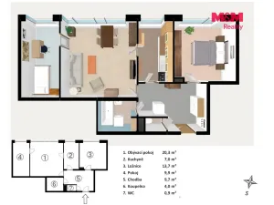 Prodej bytu 3+1, Praha, Branická, 65 m2