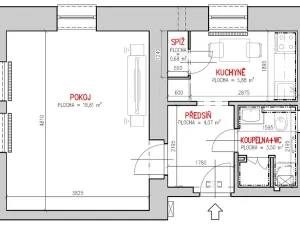 Pronájem bytu 1+1, Děčín, Jiráskova, 33 m2