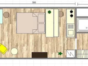 Pronájem bytu 1+kk, Praha - Hostivař, Horolezecká, 31 m2