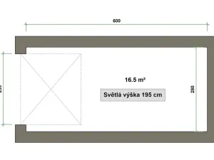Pronájem garáže, Zlín, 16 m2