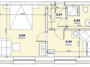Prodej bytu 1+1, Mšené-lázně, Mládežnická, 33 m2