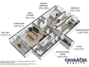 Prodej bytu 4+1, Praha - Hostivař, Tesaříkova, 85 m2