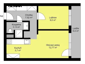 Pronájem bytu 2+kk, Kolín, Klenovecká, 44 m2
