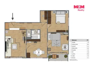 Pronájem bytu 3+1, Jirkov, Krušnohorská, 66 m2