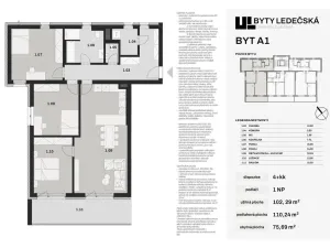 Prodej bytu 4+kk, Havlíčkův Brod, Ledečská, 102 m2
