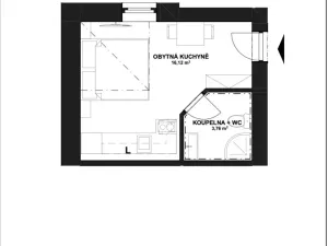 Prodej bytu 1+kk, Horní Lhota, 20 m2