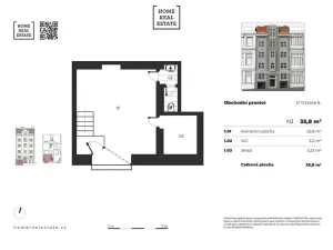 Prodej obchodního prostoru, Praha - Vinohrady, U tržnice, 36 m2
