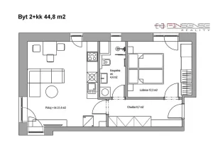Pronájem bytu 2+kk, Kladno, Pavlisova, 45 m2