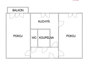 Prodej bytu 2+1, Lovosice, Kmochova, 57 m2