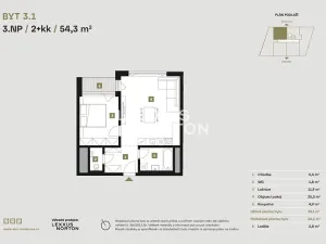 Prodej bytu 2+kk, Praha - Libeň, Zenklova, 54 m2