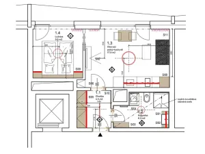 Pronájem bytu 2+kk, Praha - Košíře, Starokošířská, 40 m2