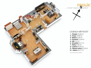 Pronájem bytu 3+1, Praha - Bubeneč, Národní obrany, 140 m2