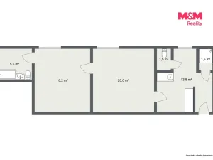 Prodej bytu 2+1, Jáchymov, K Lanovce, 60 m2