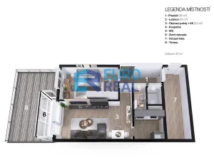 Pronájem bytu 2+1, Praha - Hlubočepy, Werichova, 65 m2